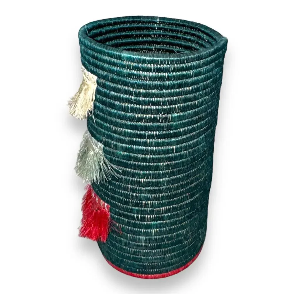 Handwoven Sisal Coil Basket Vase made in Rwanda